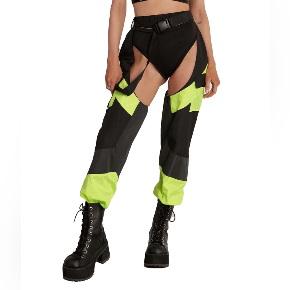 iHeartRaves Megawatt Speed Clasp Reflective Cargo Chaps